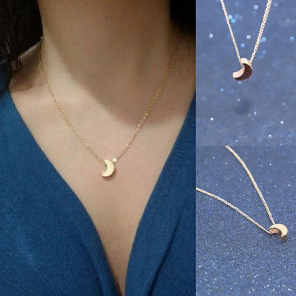 Elegant gypsy moon boho necklace jewelry